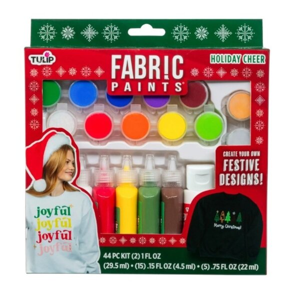 5/$20 NEW Tulip Holiday Cheer Fabric Paints Kit - Picture 1 of 6